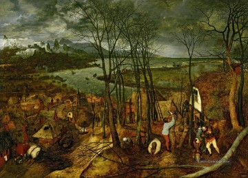  Renaissance Malerei - düstere Tag Flämisch Renaissance Bauer Pieter Bruegel der Ältere
